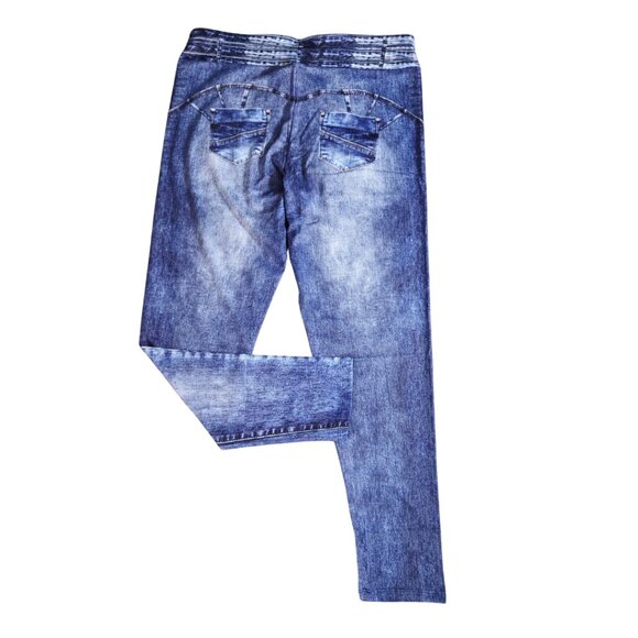 New Blue Jean Stretchy Jeggings – Size XL, High Rise & Comfy Fit - Picture 3 of 7